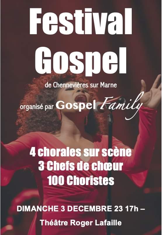 Festival Gospel à Chennevières le 3 Décembre 2023